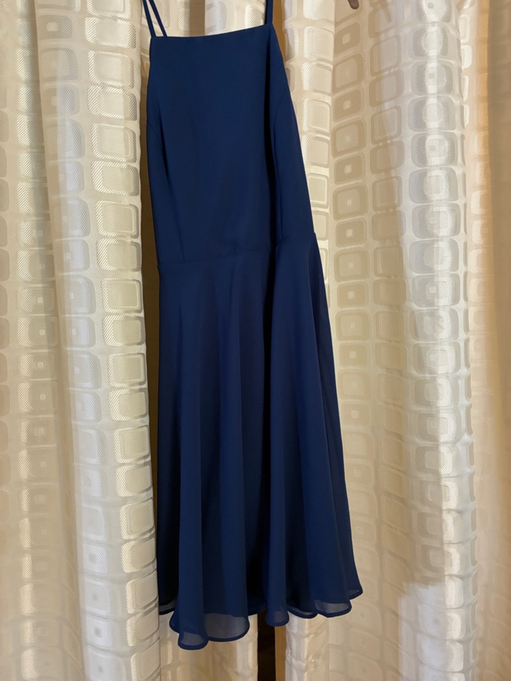 Lulu's Navy Spaghetti-Strap Midi Dress